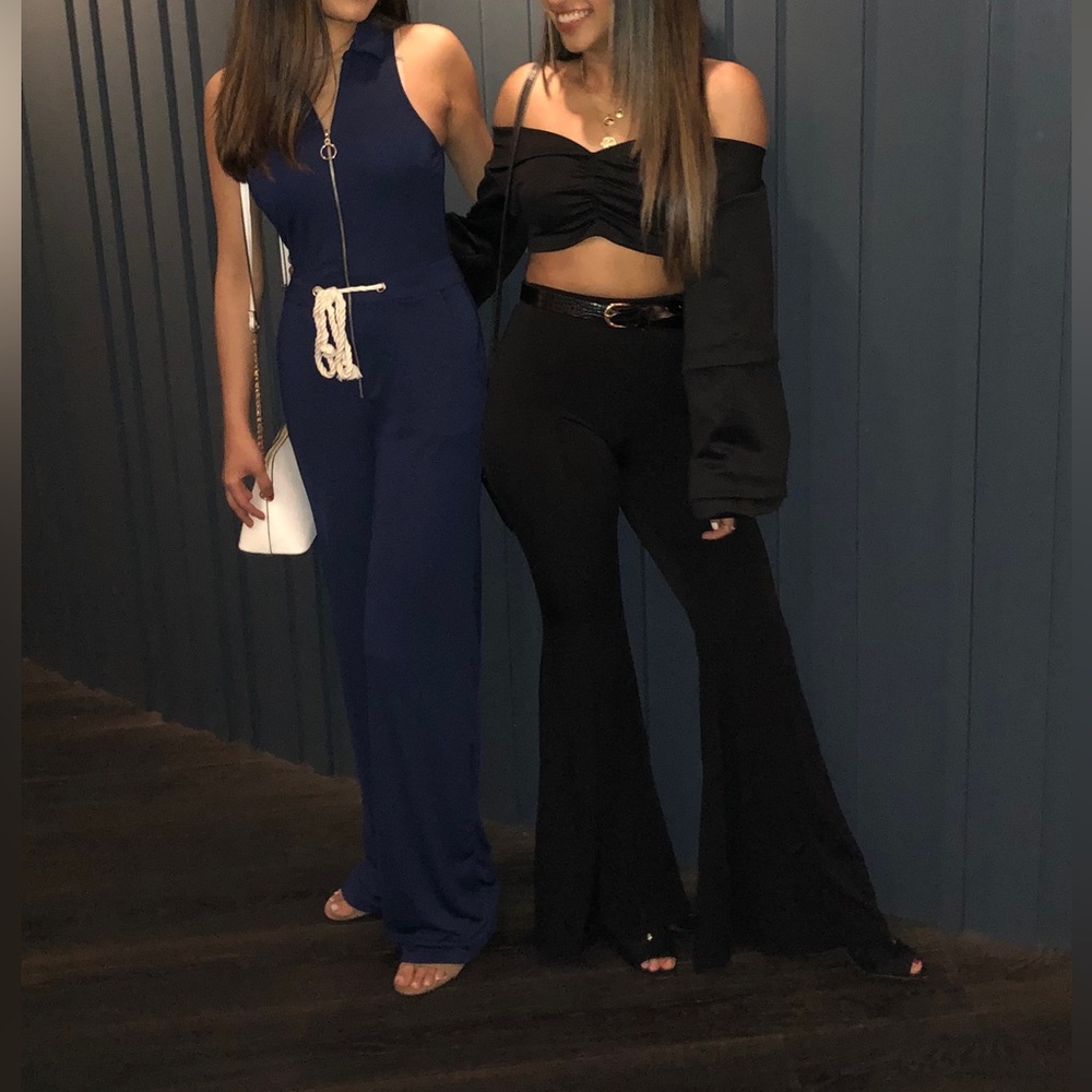 Forever 21 Contemporary Navy Jumpsuit